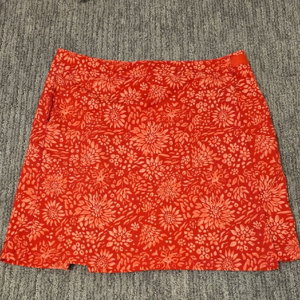 Floral Red Skirt